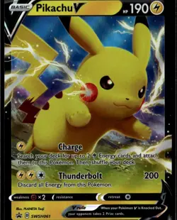 Pikachu V - Promo SWSH: Sword & Shield Promo Cards SWSH061 Lightning Holo Pokemo - Image 1