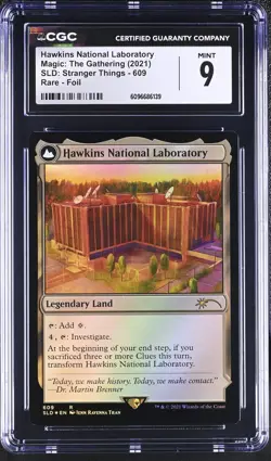 HAWKINS NATIONAL LABORATORY Secret Lair Foil Rare CGC 9 MTG [Nostalgium] - Image 1