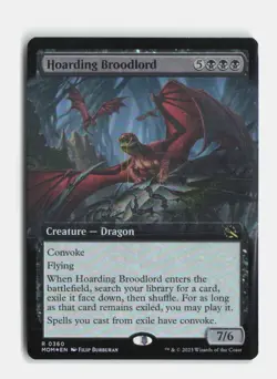 Hoarding Broodlord (Extended Art) 360 Foil March of the Machine MTG NM - Image 1