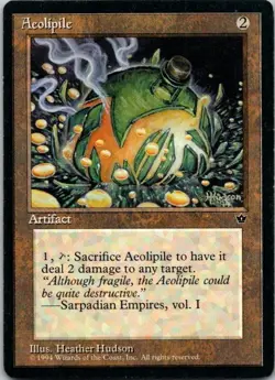 MTG Magic the Gathering Aeolipile Fallen Empires Played See Scan A - Image 1