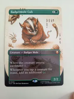 Badgermole Cub Borderless MTG Avatar The Last Airbender Mythic NM - Image 1