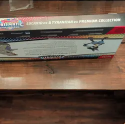Pokemon TCG Prismatic Evolutions Box Premium Collection Lucario Tyranitar - Image 3