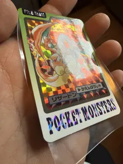 1997 Pokemon Pocket Monsters Carddass Charizard Prism #006 Vending Holo LP 👀 - Image 2