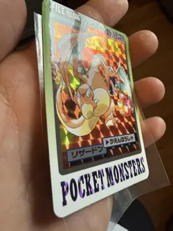 1997 Pokemon Pocket Monsters Carddass Charizard Prism #006 Vending Holo LP 👀 - Image 3