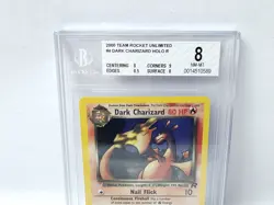POKEMON ROCKET UNLIMITED DARK CHARIZARD #4 HOLO BGS 8 NICE!!!!!! - Image 2