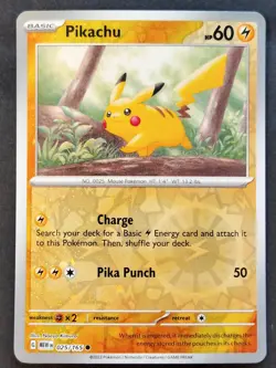 Pikachu 25/165 ✰151 PROMO✰ Reverse Cosmos Holo Costco Exclusive Pokemon 2023 •NM - Image 1