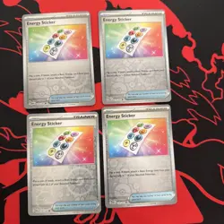 Pokemon Scarlet & Violet 151 Playset Energy Sticker Reverse Holo 159/165 x4 Nm - Image 1