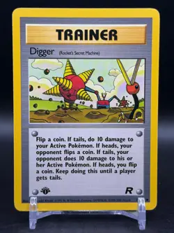 Digger 75/82 Uncommon 1st edition Team Rocket Pokemon NM - Image 1