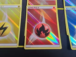 Pokemon TCG Lot (12) - 2013 Black & White Energy Holo (Lightning Fire & Water) - Image 3