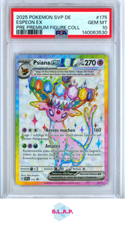 ESPEON EX PRE PREM FIGURE COLL POKEMON GER SVP SV BLCK STR PRM 2025 175 PSA 10 - Image 1