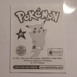 Pokemon - Gastly - Topps Merlin Sticker - Series 1 - #185/240 - 1999 - Image 2