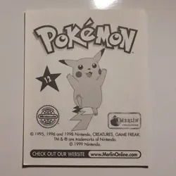 Pokemon - Butterfree - Topps Merlin Sticker - Series 1 - #12/240 - 1999 - Image 2