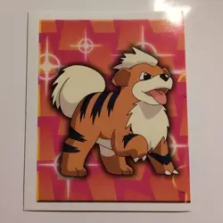 Pokemon - Growlithe - Topps Merlin Sticker - Series 1 - #181/240 - 1999 - Image 1