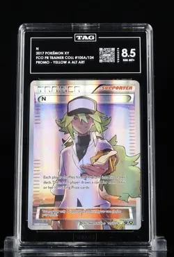 N (Supporter) 105A/124 Alternate Art Holo Pokemon English Tag 8.5 #10 - Image 1