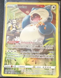Pokemon Snorlax TG10/TG30 Lost Origin Ultra Rare Full Art Holo 150 HP - Image 1