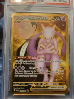 2025 POKEMON DESTINED RIVALS #240 TEAM ROCKET'S MEWTWO EX PSA 10 - Image 1