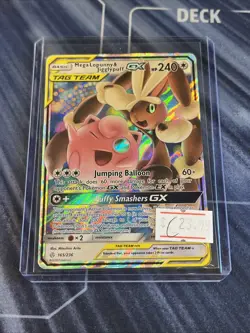Pokemon Mega Lopunny & Jigglypuff GX 165/236 Sm-Cosmic Eclipse Holo - Image 3