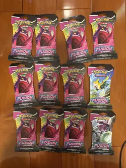 Pokemon Fusion Strike Sleeved Booster Pack Lot Of 12 - Image 1
