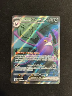 2025 Pokemon Destined Rivals Team Rocket's Crobat ex 217/182 Holo - Image 1
