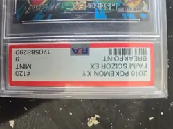 2016 Pokemon XY Breakpoint M Scizor EX Full Art #120 PSA 9 Mint 120 - Image 3