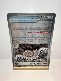 Antique Helix Fossil 153/165 Common 151 Pokemon Reverse Holo Near Mint - Image 2