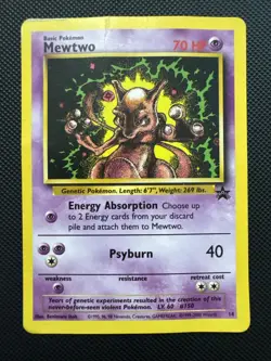 Mewtwo 14/53 Wotc Promo Regular Black Star Promo Pokemon - Image 1