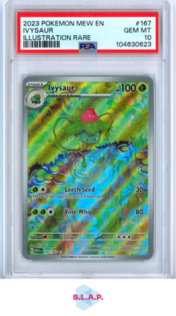 IVYSAUR POKEMON 167/165 2023 POKEMON 151 HOLO ENGLISH PSA 10 - Image 1