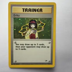 Pokemon Trainer Erika 16/132 Gym Heroes Holo Rare Unlimited WOTC VLP Pokemon TCG - Image 1