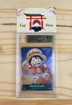 BGS 9.5 - Monkey.D.Luffy P-037 PR Promo Anniversary - One Piece Card Game OP TCG - Image 1
