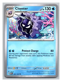 Cloyster #091/165 SV: Scarlet & Violet 151 Pokemon Trading Card TCG 2023 - Image 1