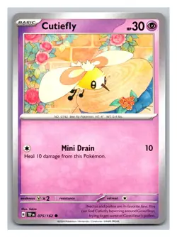 Cutiefly #075/162 SV05: Temporal Forces Pokemon Trading Card TCG Nintendo 2024 - Image 1