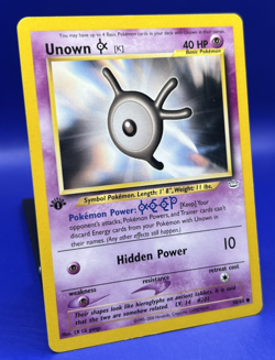 2000 Pokemon Card Unown 58/64 1st Edition Neo Revelation LP - Image 3