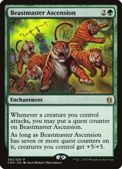 Beastmaster Ascension Commander Anthology HEAVILY PLD Green Rare CARD ABUGames - Image 1