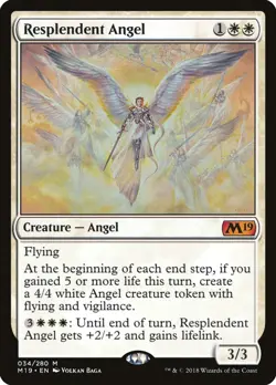 Resplendent Angel Core Set 2019 / M19 HEAVILY PLD Mythic Rare CARD ABUGames - Image 1