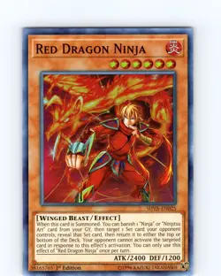 Yu-Gi-Oh TCG Red Dragon Ninja SHVA-EN025 1st Edition Super Rare Card NM - Image 1