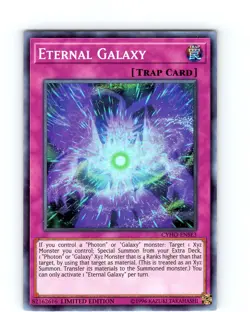 Yu-Gi-Oh TCG Eternal Galaxy CYHO-ENSE3 Limited Edition Super Rare Card NM - Image 1