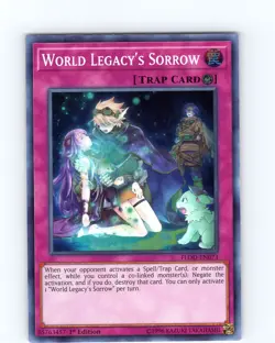 Yu-Gi-Oh TCG World Legacy's Sorrow FLOD-EN073 1st Edition Super Rare Card NM - Image 1