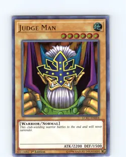 Yu-Gi-Oh TCG Judge Man LCKC-EN004 1st Edition Ultra Rare Card NM - Image 1