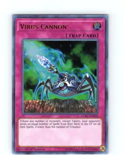Yu-Gi-Oh TCG Virus Cannon LCKC-EN056 1st Edition Ultra Rare Card NM - Image 1