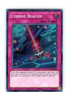 Yu-Gi-Oh TCG Cyberse Beacon COTD-ENSE4 Limited Edition Super Rare Card NM - Image 1