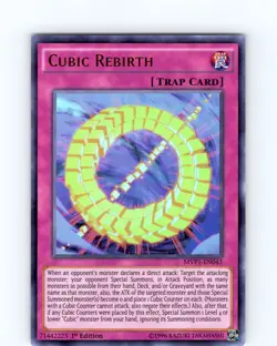 Yu-Gi-Oh TCG Cubic Rebirth MVP1-EN043 1st Edition Ultra Rare Card NM - Image 1