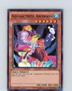 Yu-Gi-Oh TCG Aquaactress Arowana DRL2-EN041 1st Edition Super Rare Card NM - Image 1