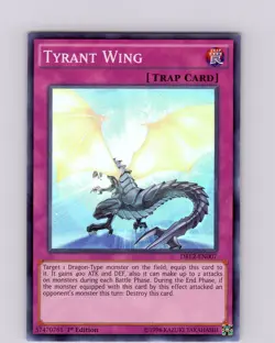 Yu-Gi-Oh TCG Tyrant Wing DRL2-EN007 1st Edition Super Rare Card NM - Image 1