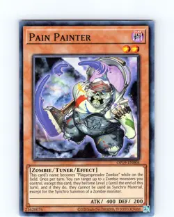 Yu-Gi-Oh TCG Pain Painter OP19-EN006 Unlimited Super Rare Card NM - Image 1