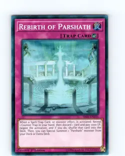 Yu-Gi-Oh TCG Rebirth Of Parshath SR05-EN031 1st Edition Super Rare Card NM - Image 1