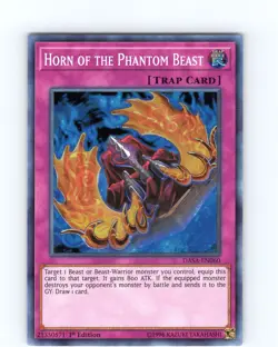 Yu-Gi-Oh TCG Horn Of The Phantom Beast DASA-EN060 1st Edition Super Rare Card NM - Image 1
