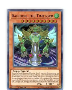 Yu-Gi-Oh TCG Raphion, The Timelord BLRR-EN023 1st Edition Ultra Rare Card NM - Image 1
