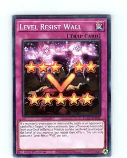 Yu-Gi-Oh TCG Level Resist Wall EG01-EN005 1st Edition Super Rare Card NM - Image 1