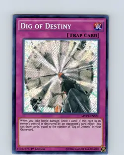Yu-Gi-Oh TCG Dig Of Destiny MVP1-ENS22 1st Edition Secret Rare Card NM - Image 1