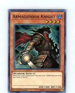 Yu-Gi-Oh TCG Armageddon Knight DASA-EN040 1st Edition Super Rare Card NM - Image 1